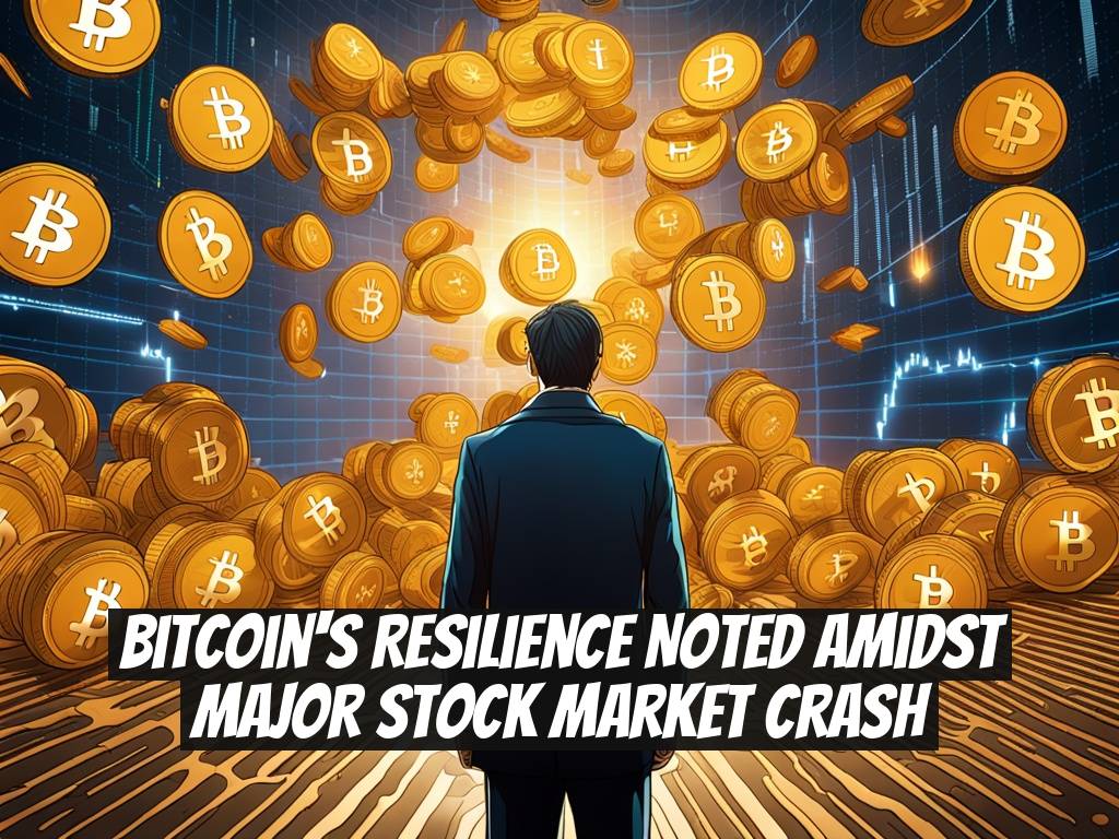 Bitcoin's Resilience Noted Amidst Major Stock Market Crash