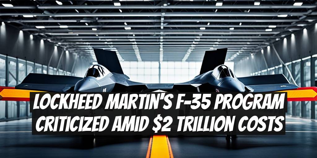 Lockheed Martin's F-35 Program Criticized Amid $2 Trillion Costs