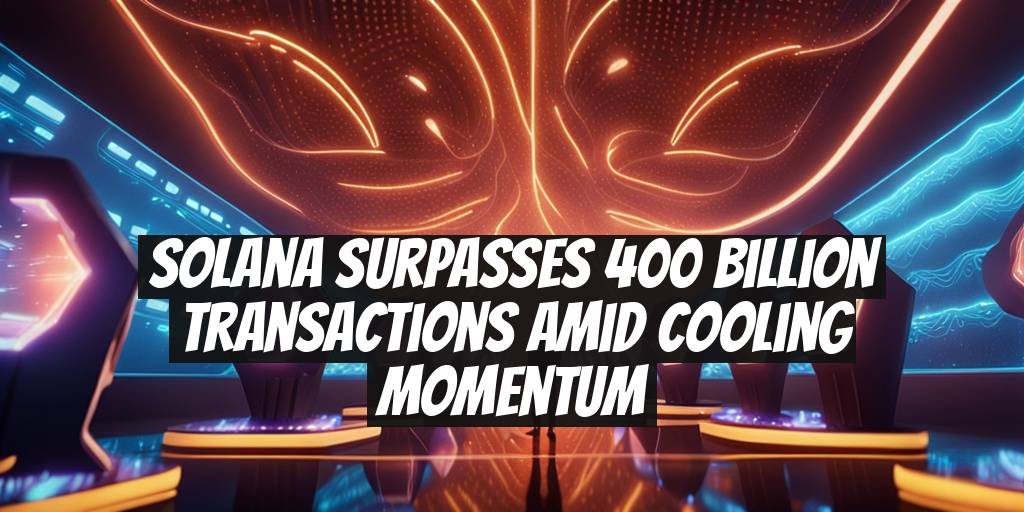 Solana Surpasses 400 Billion Transactions Amid Cooling Momentum
