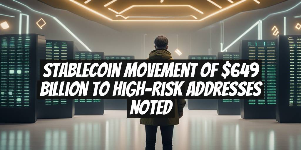 Stablecoin Movement of $649 Billion to High-Risk Addresses Noted