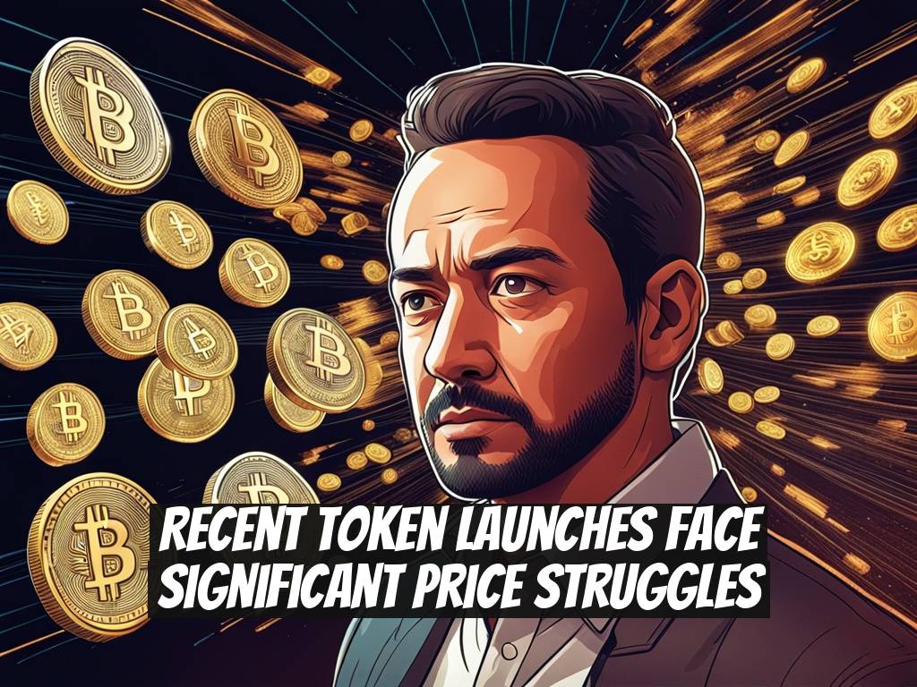 Recent Token Launches Face Significant Price Struggles