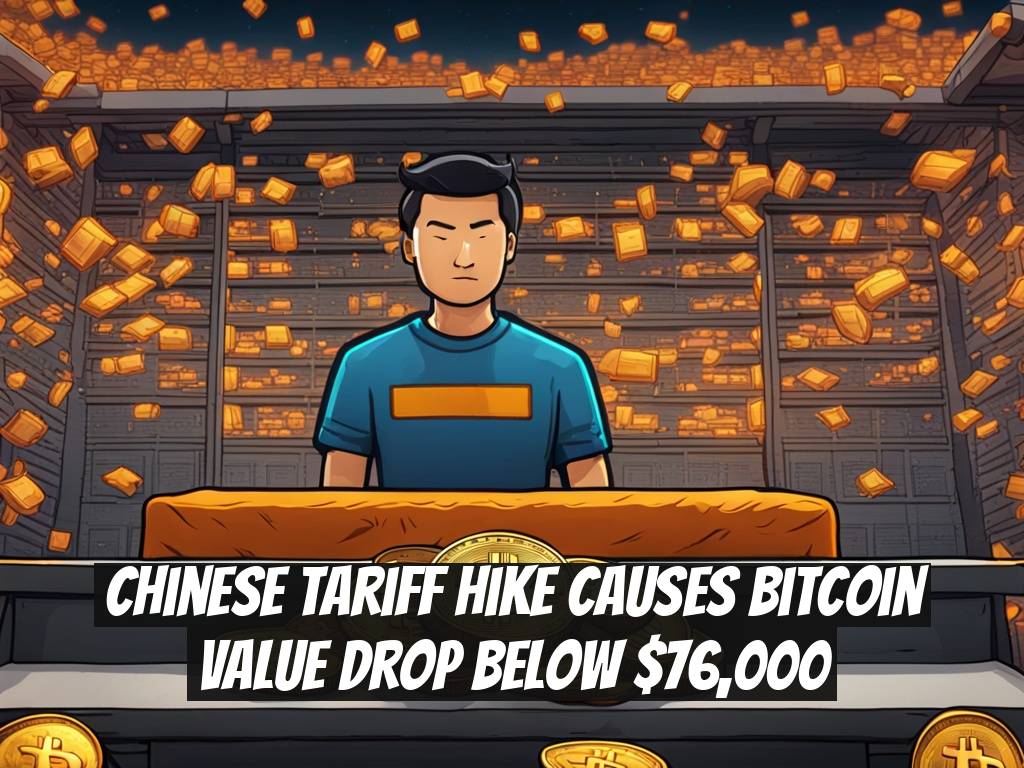 Chinese Tariff Hike Causes Bitcoin Value Drop Below $76,000