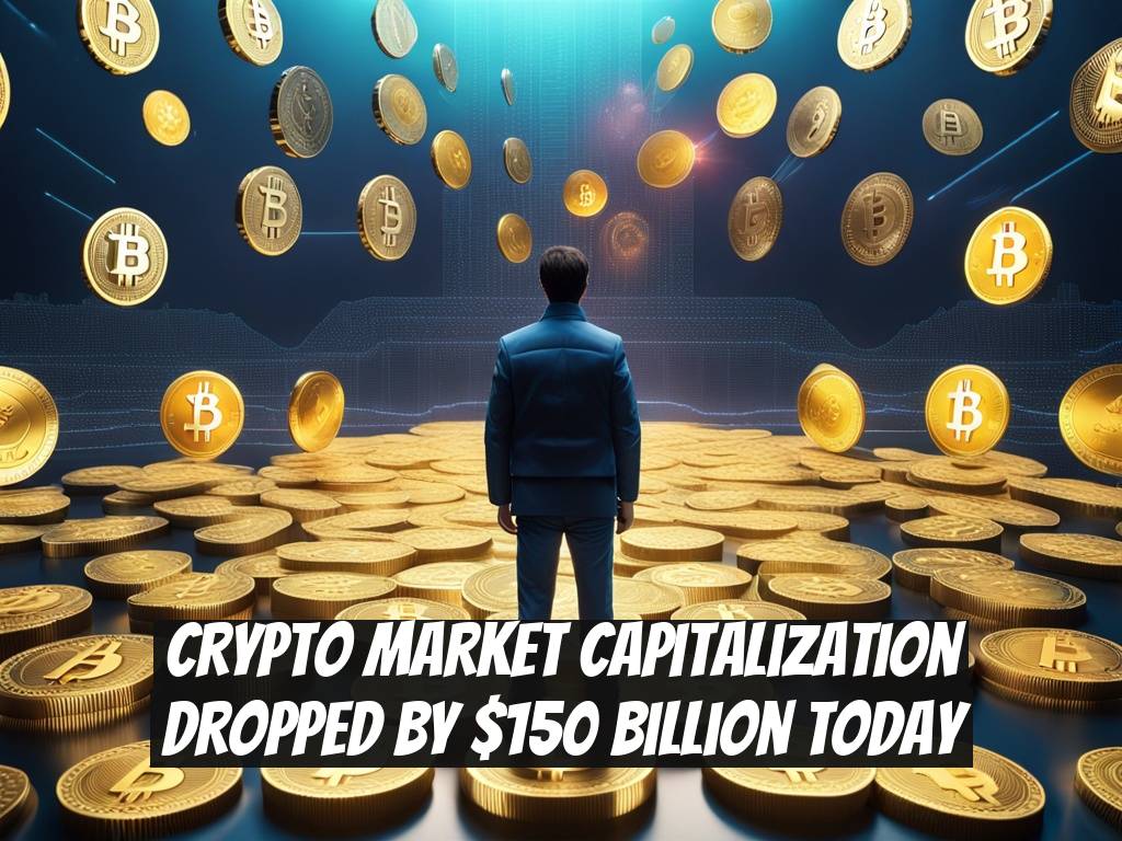Crypto Market Capitalization Dropped by $150 Billion Today