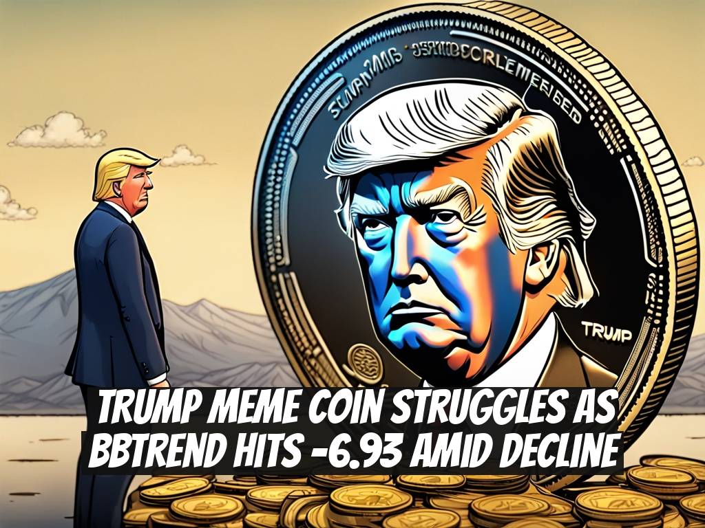 TRUMP Meme Coin Struggles as BBTrend Hits -6.93 Amid Decline