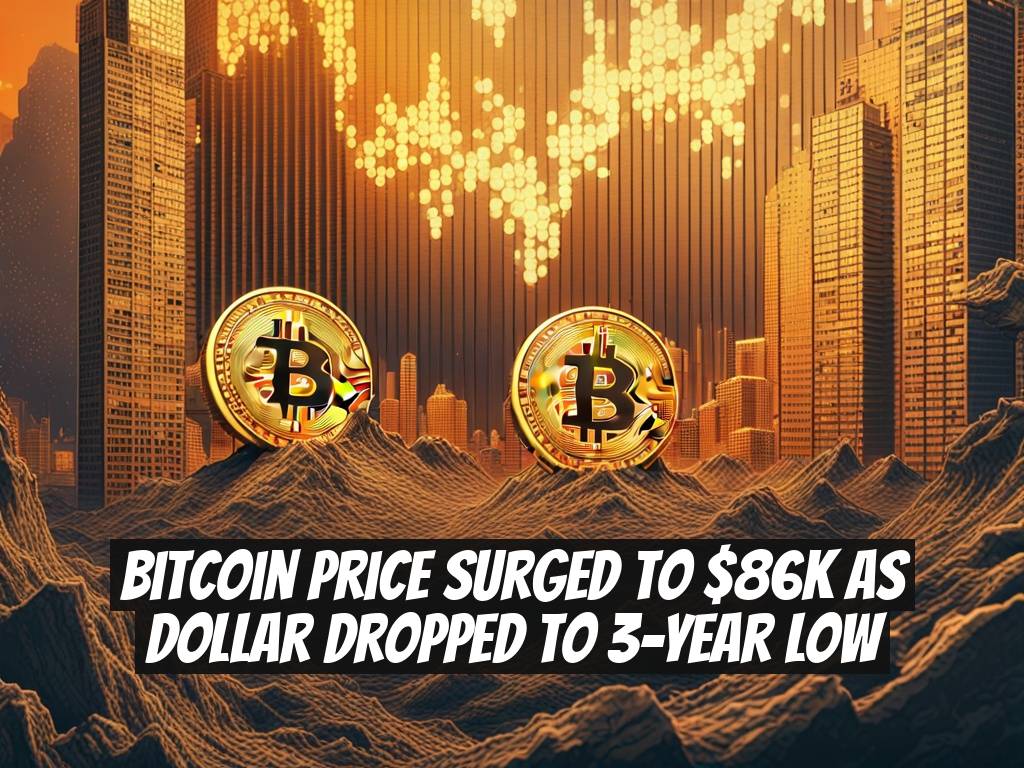 Bitcoin Price Surged to $86K as Dollar Dropped to 3-Year Low