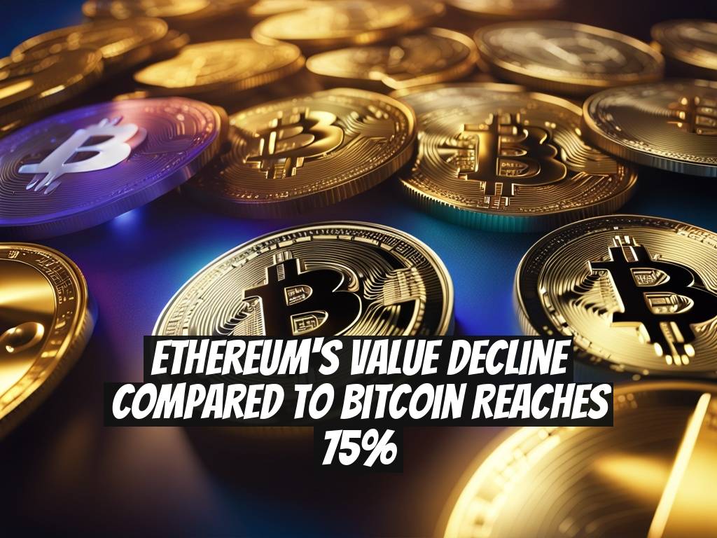 Ethereum's Value Decline Compared to Bitcoin Reaches 75%