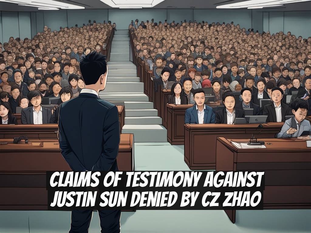 Claims of Testimony Against Justin Sun Denied by CZ Zhao