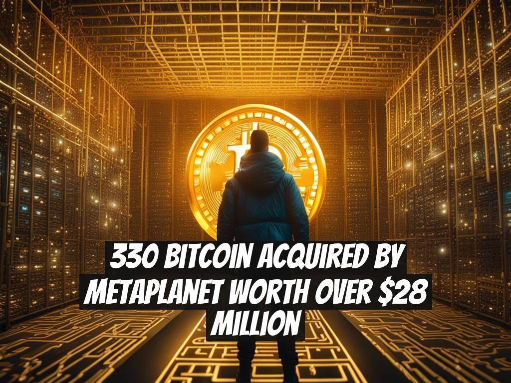 330 Bitcoin Acquired by Metaplanet Worth Over $28 Million