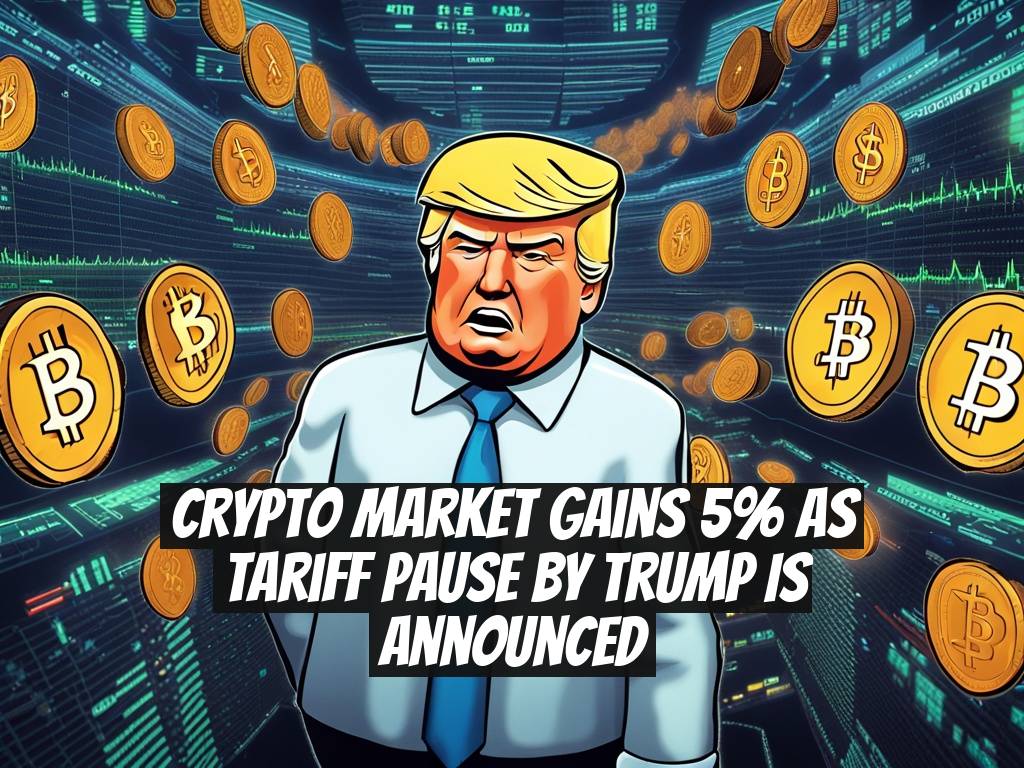 Crypto Market Gains 5% as Tariff Pause by Trump is Announced