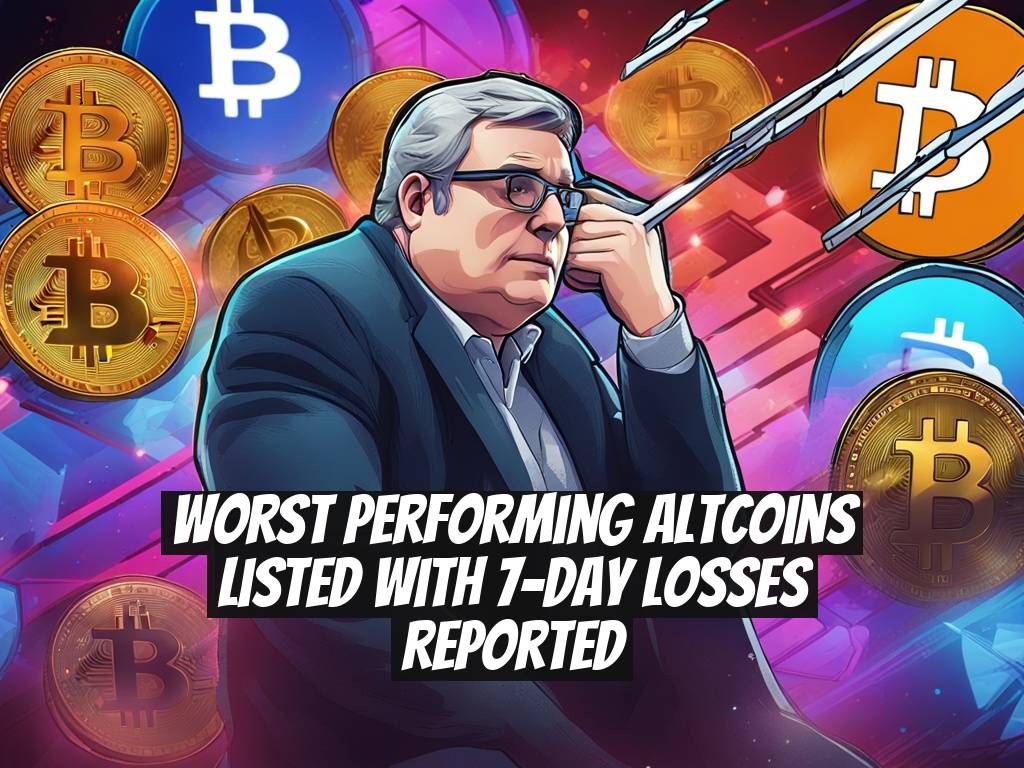 Worst Performing Altcoins Listed with 7-Day Losses Reported