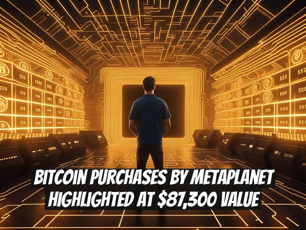 Bitcoin Purchases by Metaplanet Highlighted at $87,300 Value
