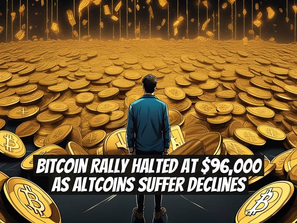 Bitcoin Rally Halted at $96,000 as Altcoins Suffer Declines