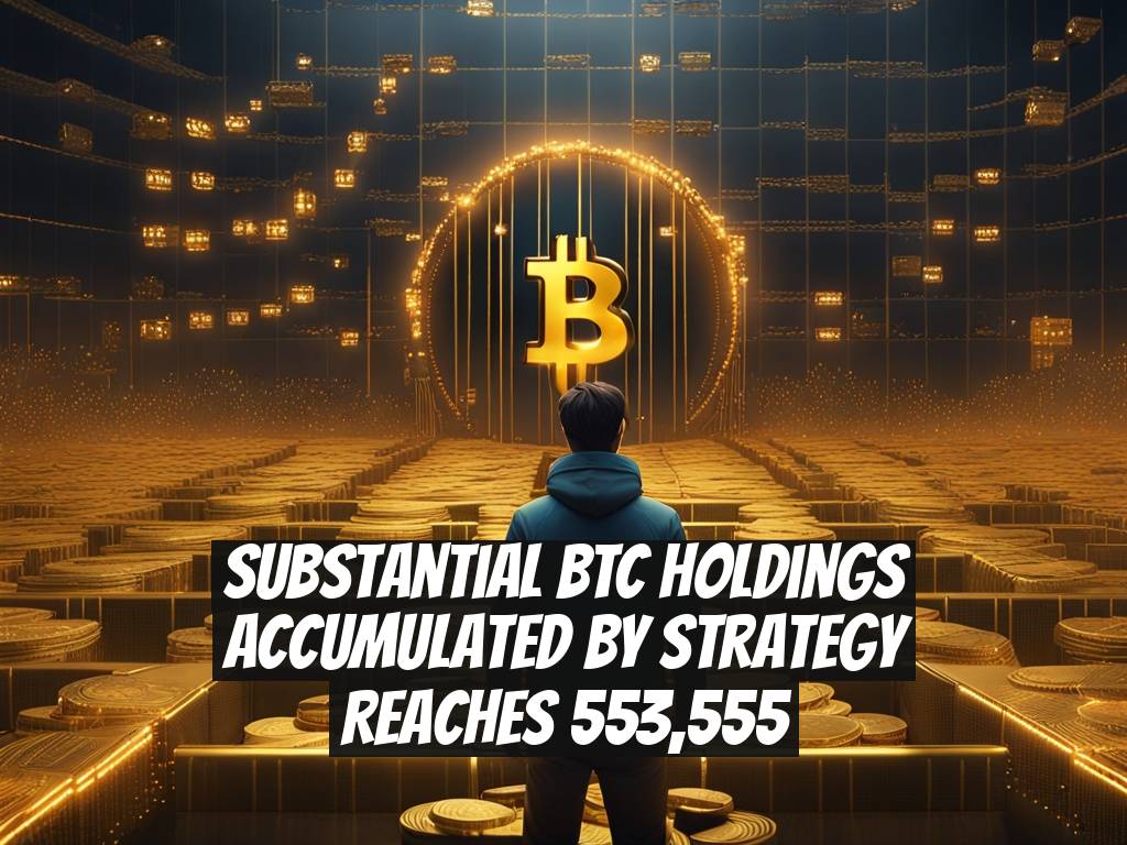 Substantial BTC Holdings Accumulated by Strategy Reaches 553,555