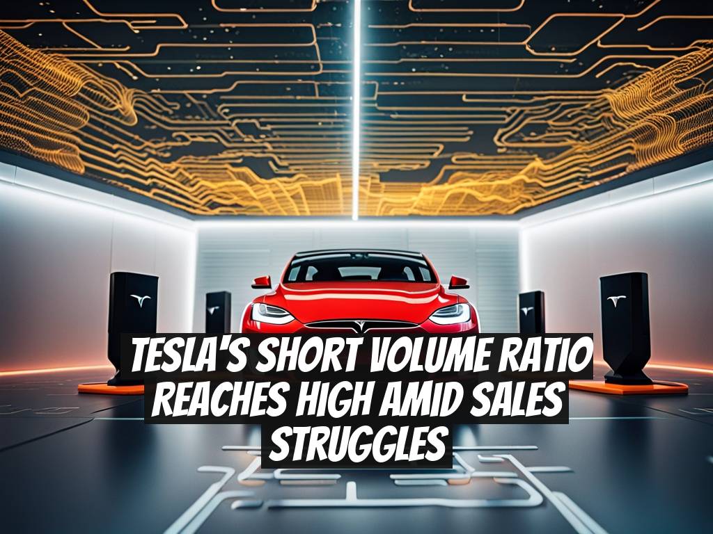 Tesla's Short Volume Ratio Reaches High Amid Sales Struggles