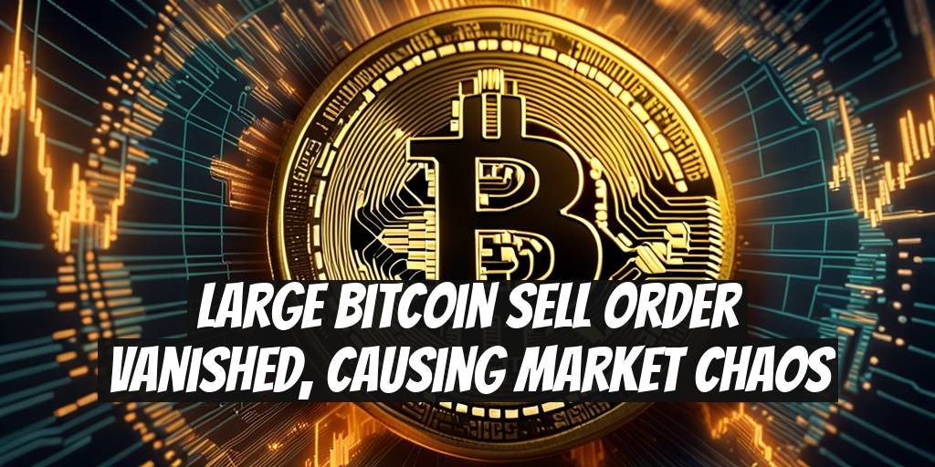 Large Bitcoin Sell Order Vanished, Causing Market Chaos