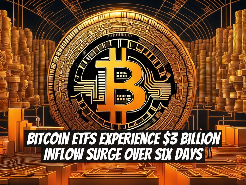 Bitcoin ETFs Experience $3 Billion Inflow Surge Over Six Days