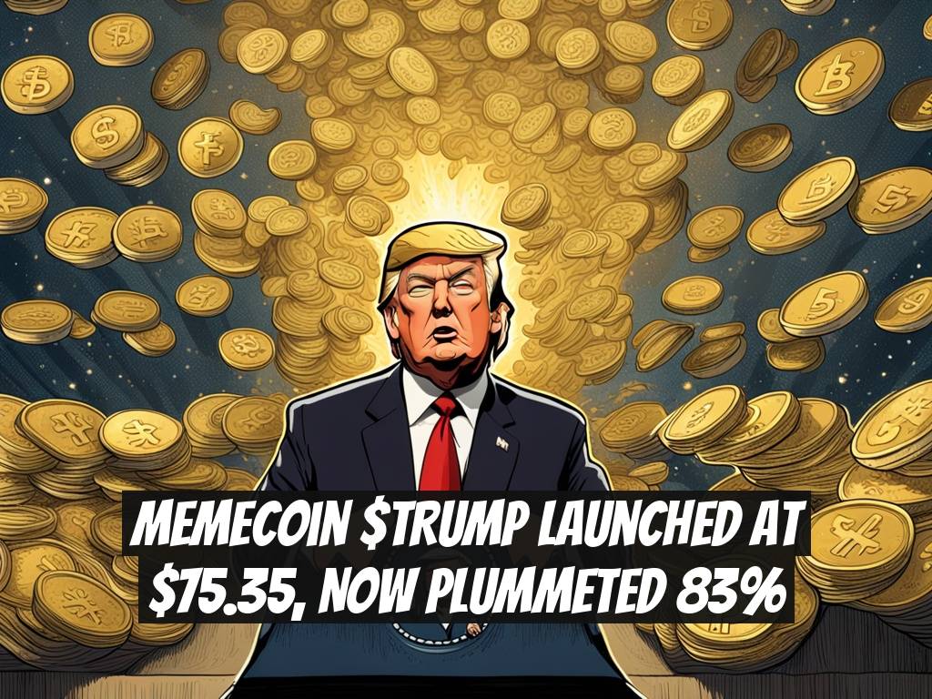 Memecoin $TRUMP Launched at $75.35, Now Plummeted 83%