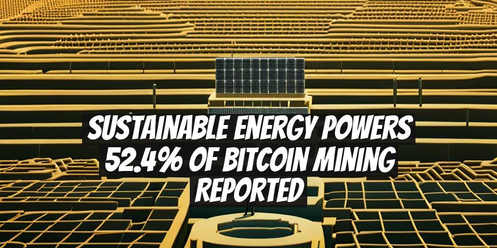 Sustainable Energy Powers 52.4% of Bitcoin Mining Reported