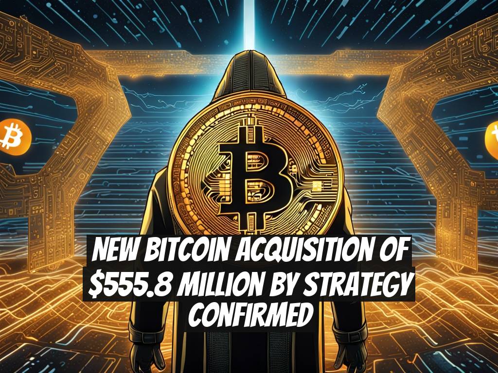 New Bitcoin Acquisition of $555.8 Million by Strategy Confirmed