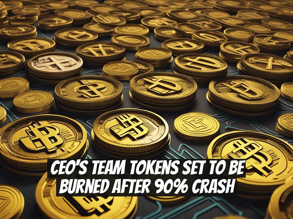 CEO's Team Tokens Set to Be Burned after 90% Crash