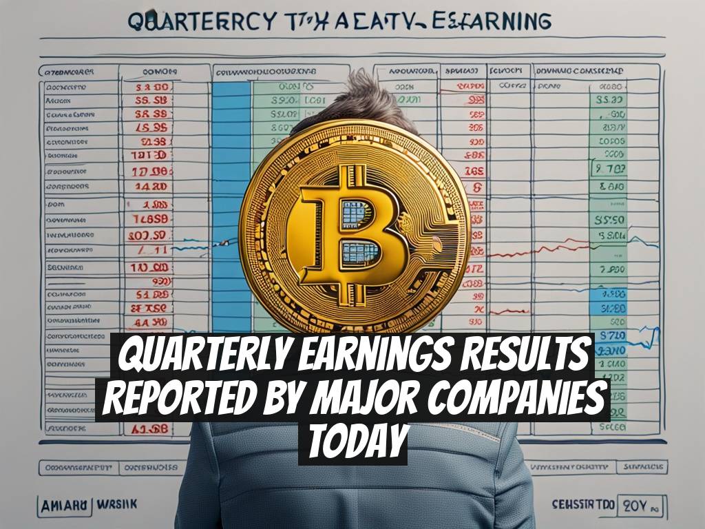 Quarterly Earnings Results Reported by Major Companies Today