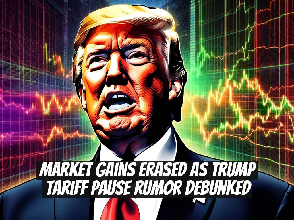 Market Gains Erased as Trump Tariff Pause Rumor Debunked