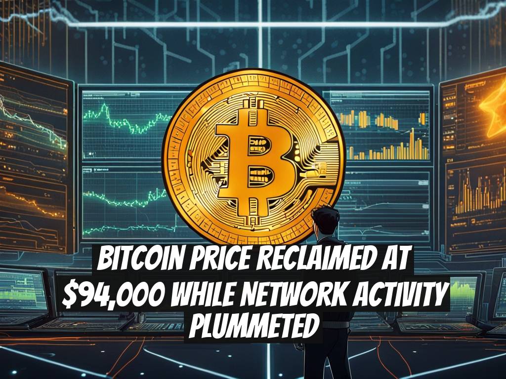 Bitcoin Price Reclaimed at $94,000 While Network Activity Plummeted