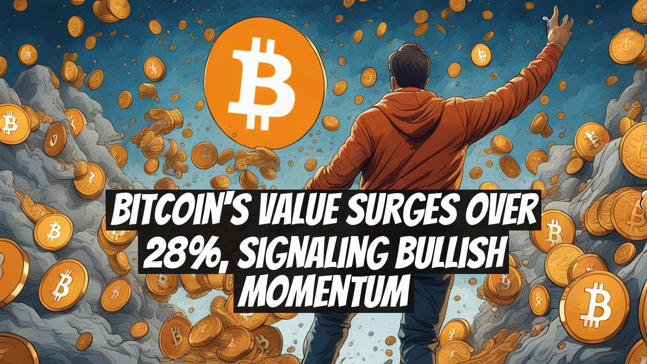 Bitcoin's Value Surges Over 28%, Signaling Bullish Momentum