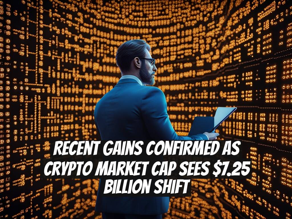 Recent Gains Confirmed as Crypto Market Cap Sees $7.25 Billion Shift
