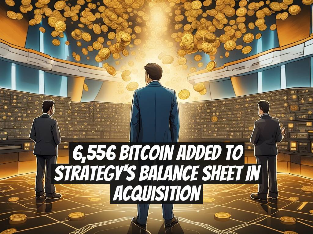 6,556 Bitcoin Added to Strategy's Balance Sheet in Acquisition