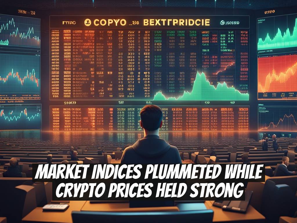 Market Indices Plummeted While Crypto Prices Held Strong