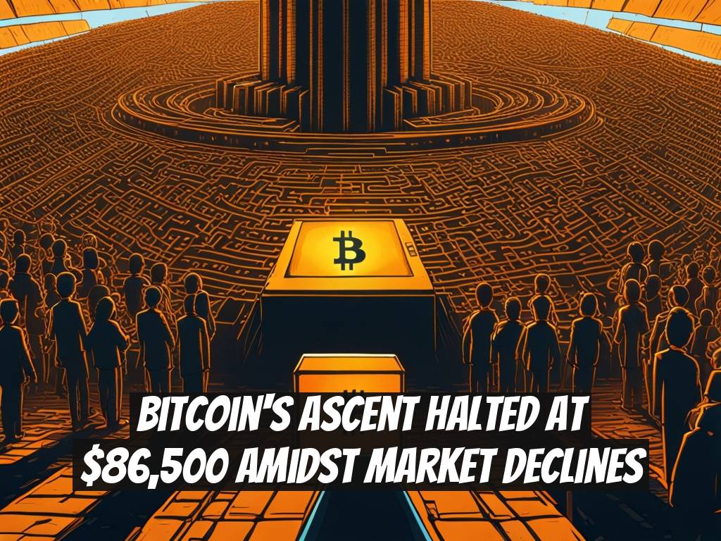 Bitcoin's Ascent Halted at $86,500 Amidst Market Declines