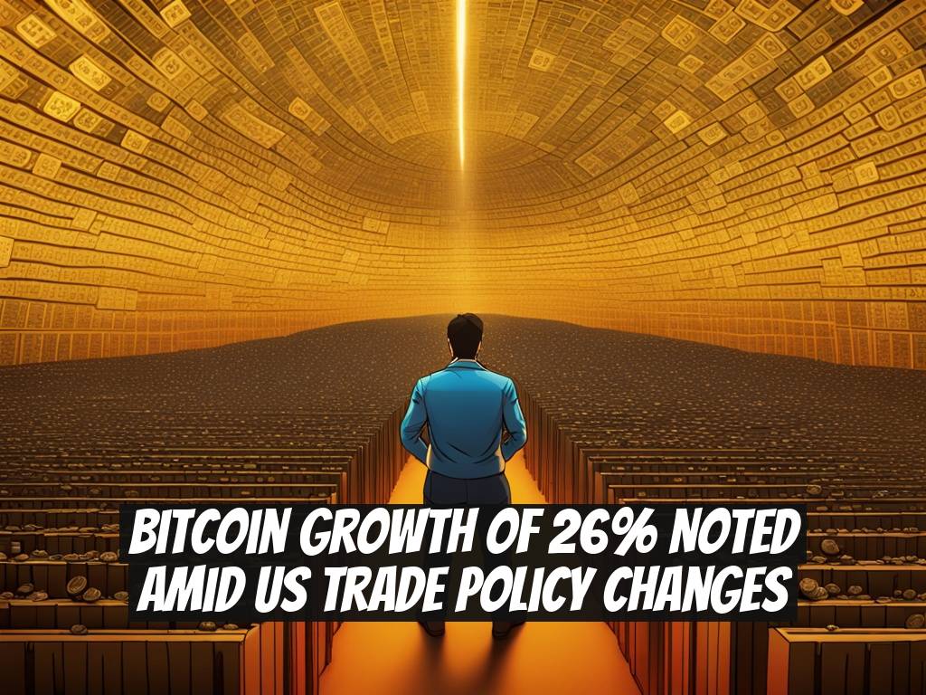 Bitcoin growth of 26% noted amid US trade policy changes