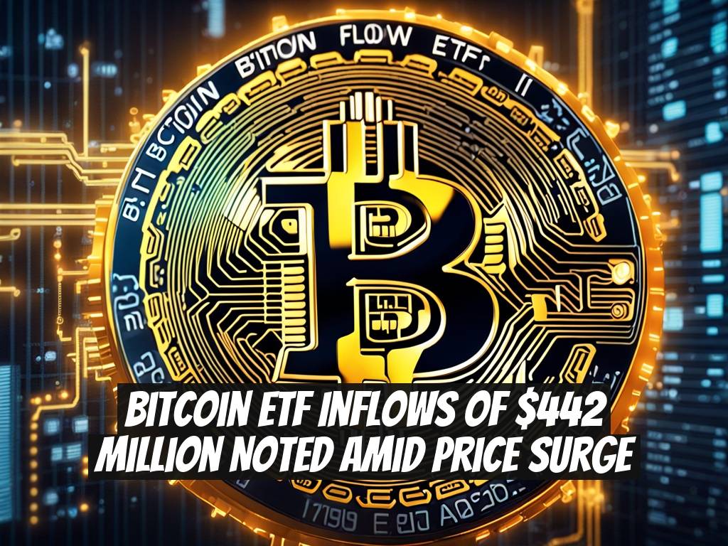 Bitcoin ETF Inflows of $442 Million Noted Amid Price Surge