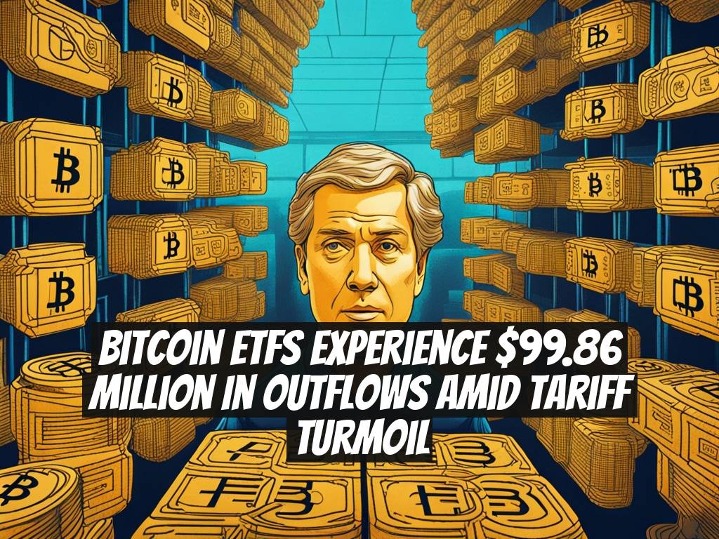 Bitcoin ETFs Experience $99.86 Million in Outflows Amid Tariff Turmoil