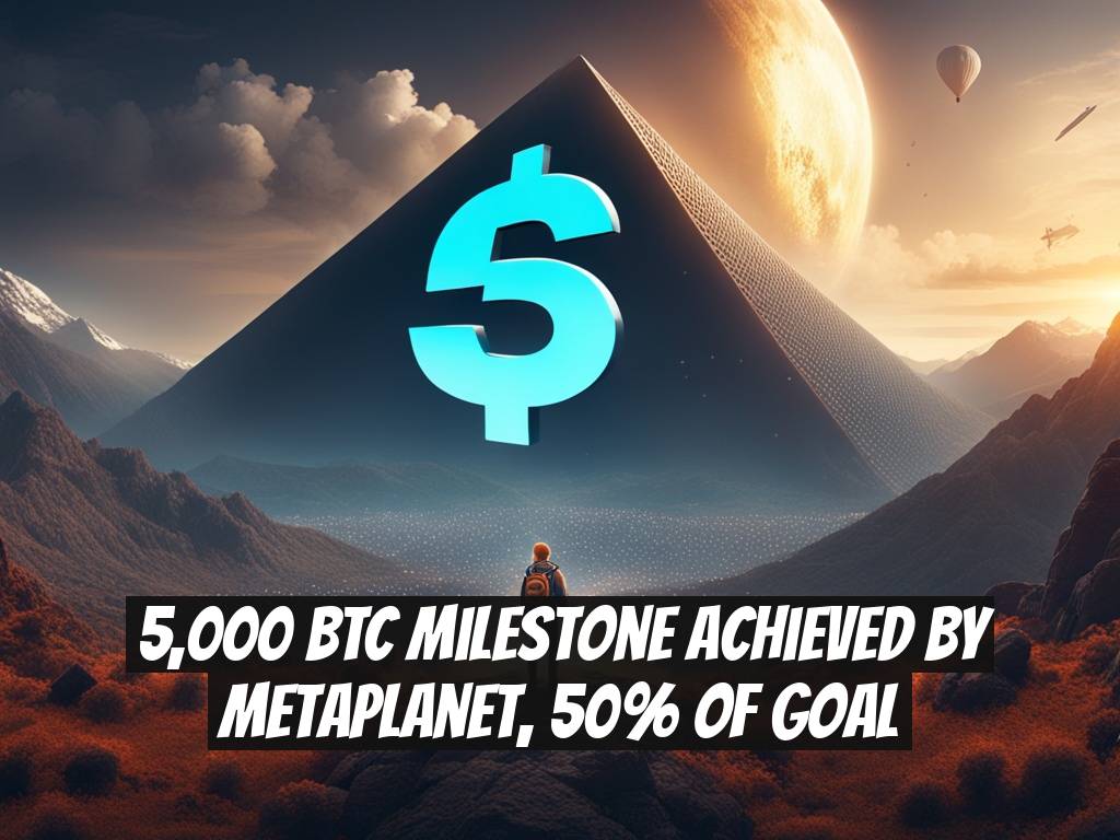 5,000 BTC Milestone Achieved by Metaplanet, 50% of Goal