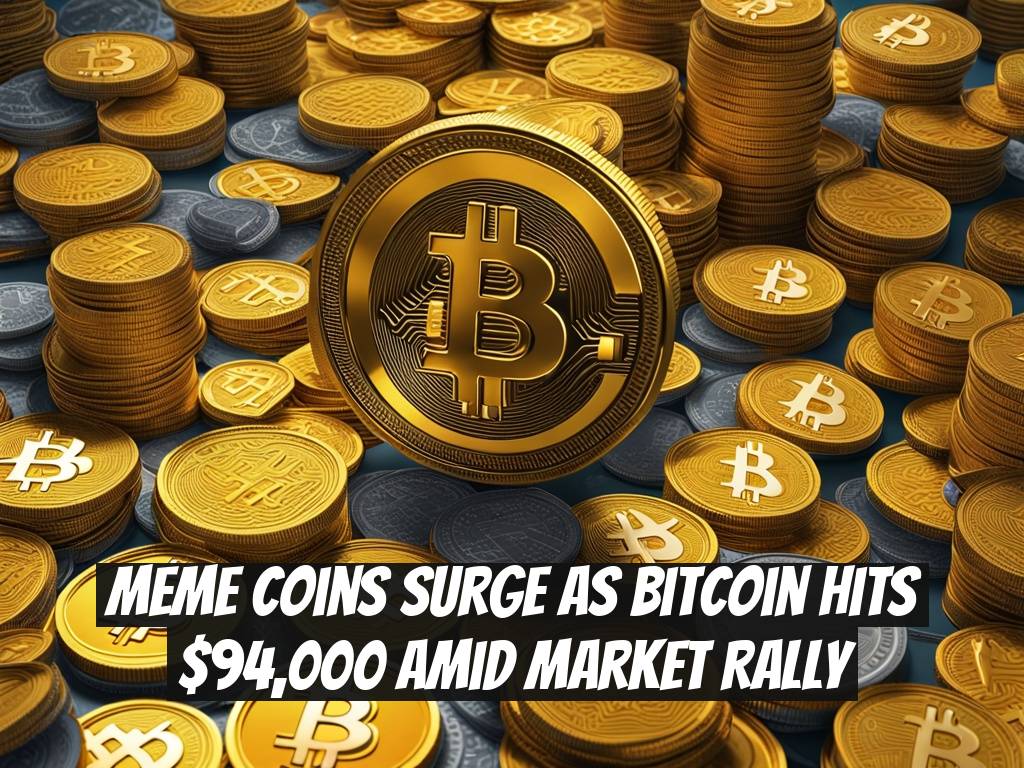 Meme Coins Surge as Bitcoin Hits $94,000 Amid Market Rally