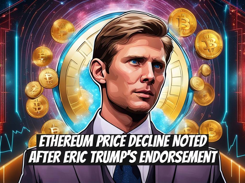 Ethereum Price Decline Noted After Eric Trump's Endorsement