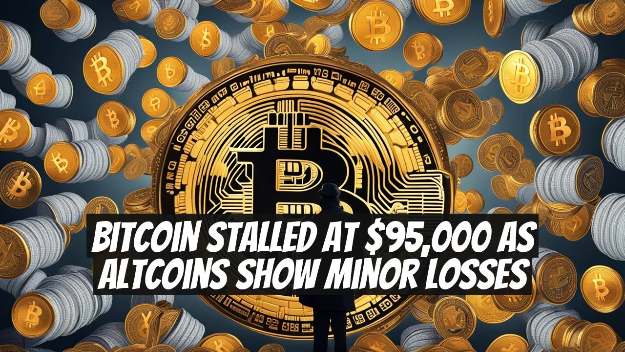 Bitcoin Stalled at $95,000 as Altcoins Show Minor Losses