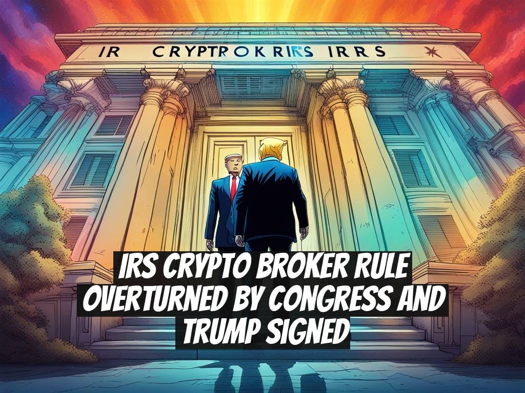 IRS Crypto Broker Rule Overturned by Congress and Trump Signed