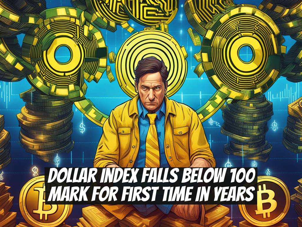 Dollar Index Falls Below 100 Mark for First Time in Years