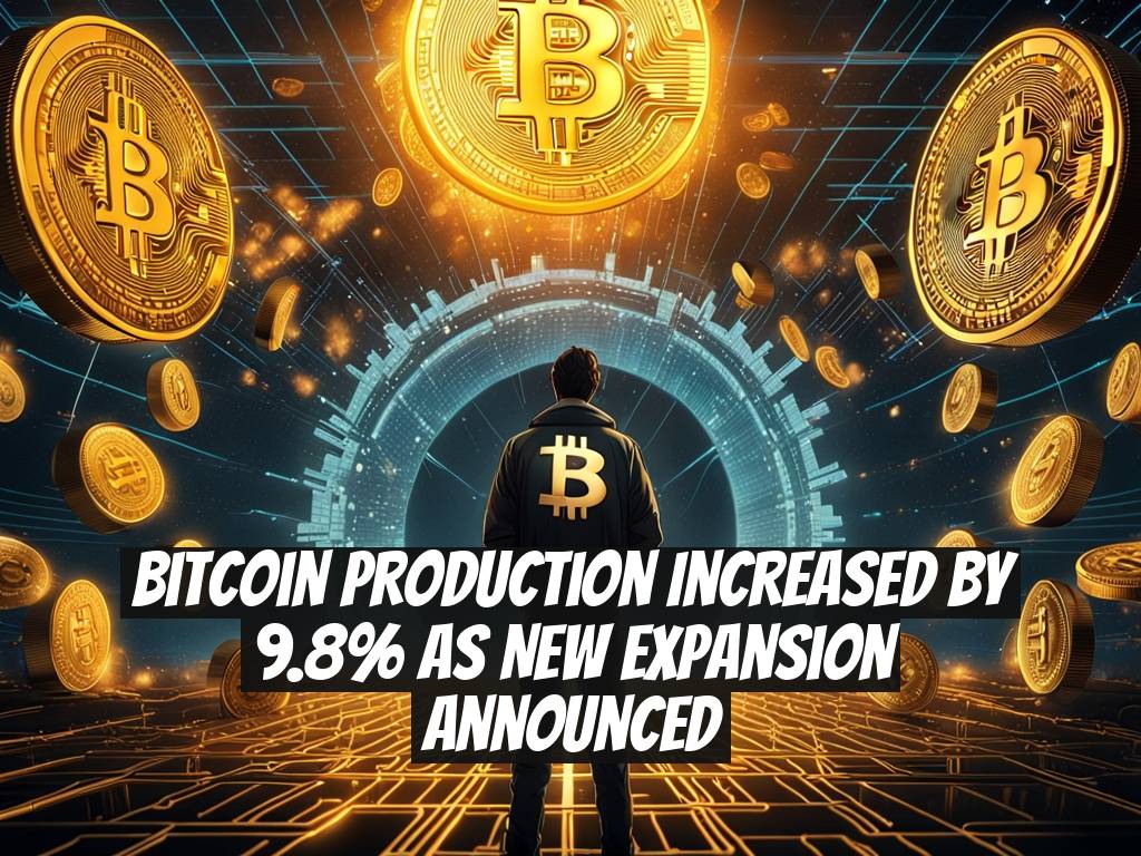 Bitcoin Production Increased by 9.8% as New Expansion Announced