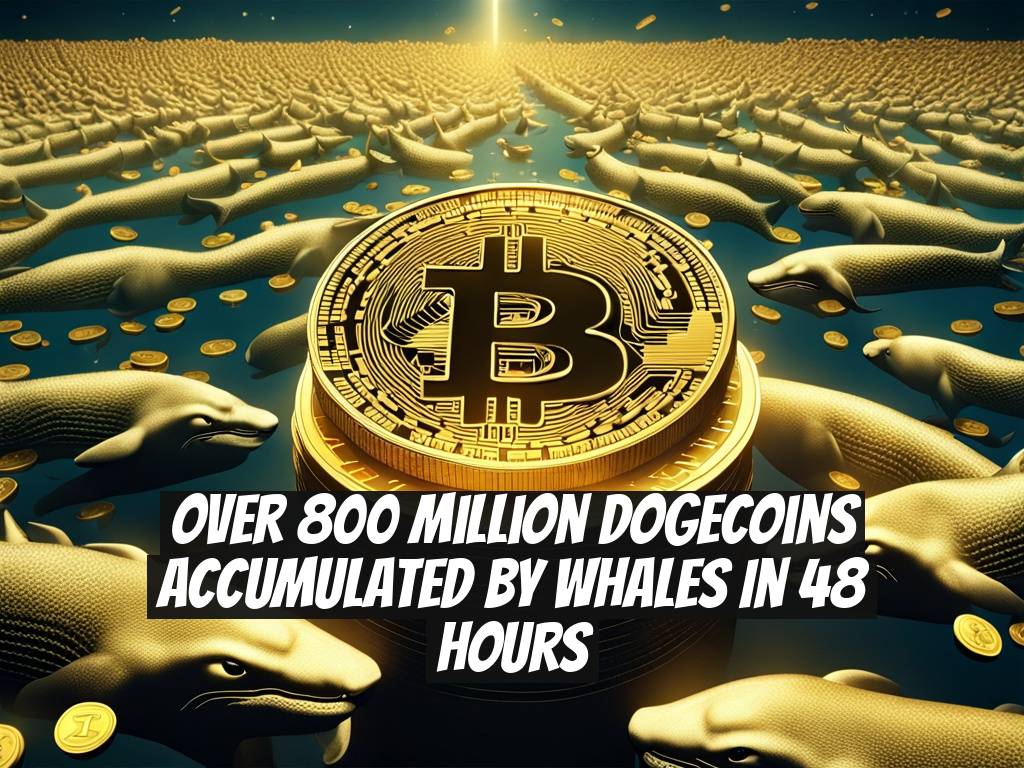 Over 800 Million Dogecoins Accumulated by Whales in 48 Hours