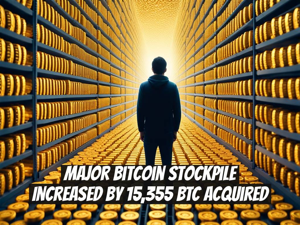 Major Bitcoin Stockpile Increased by 15,355 BTC Acquired