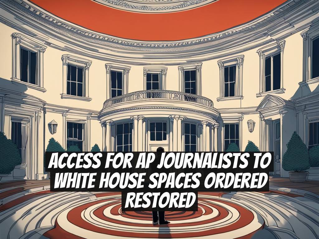 Access for AP Journalists to White House Spaces Ordered Restored
