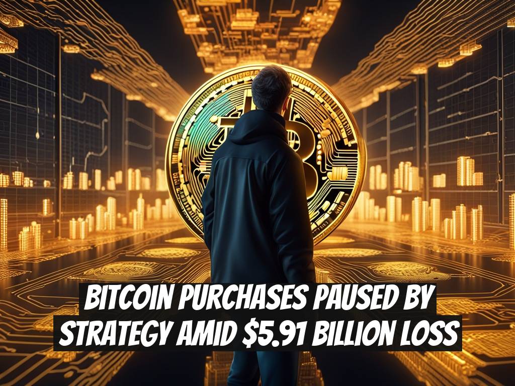 Bitcoin Purchases Paused by Strategy Amid $5.91 Billion Loss