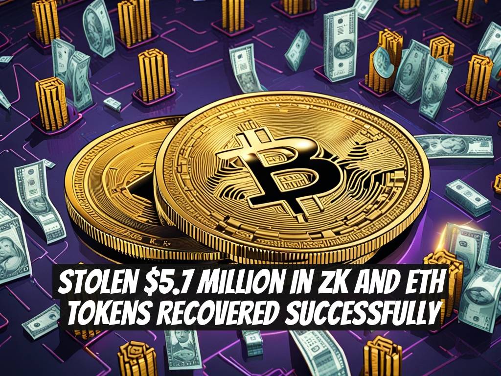 Stolen $5.7 Million in ZK and ETH Tokens Recovered Successfully