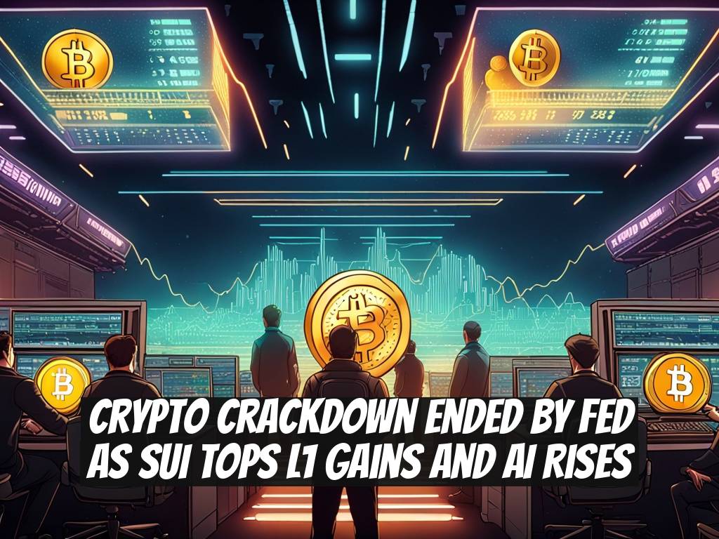 Crypto Crackdown Ended by Fed as SUI Tops L1 Gains and AI Rises