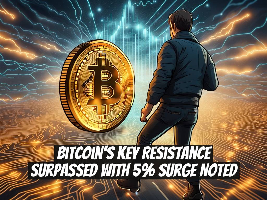 Bitcoin's Key Resistance Surpassed With 5% Surge Noted
