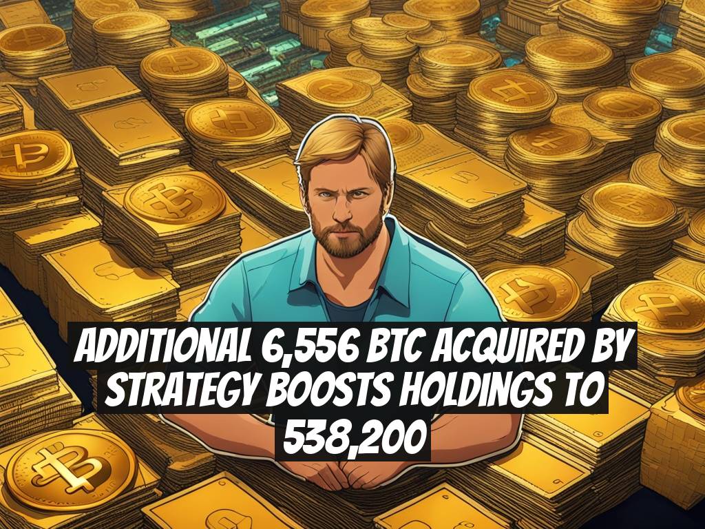 Additional 6,556 BTC Acquired By Strategy Boosts Holdings to 538,200